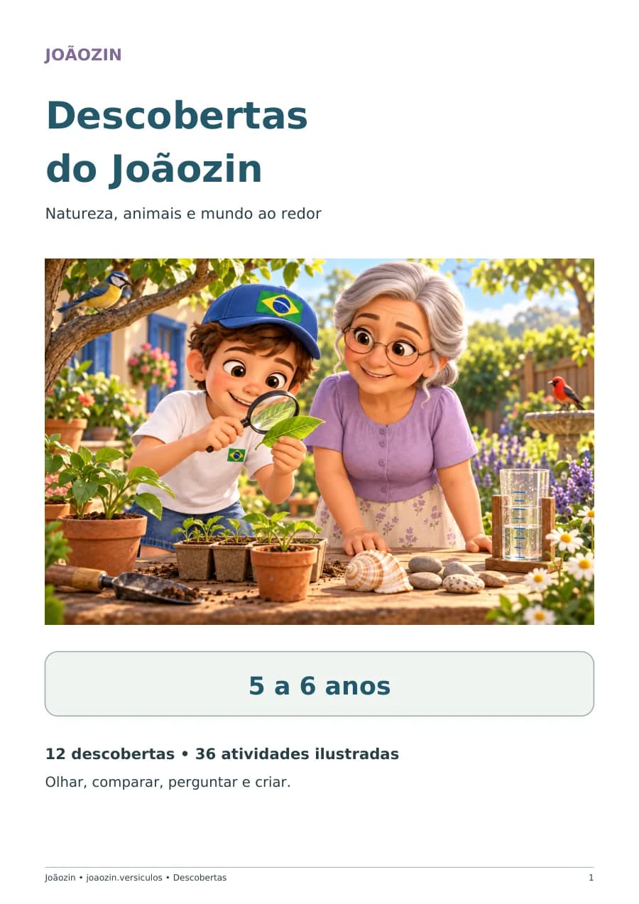 Livro Descobertas do Joãozin, 5 a 6 anos